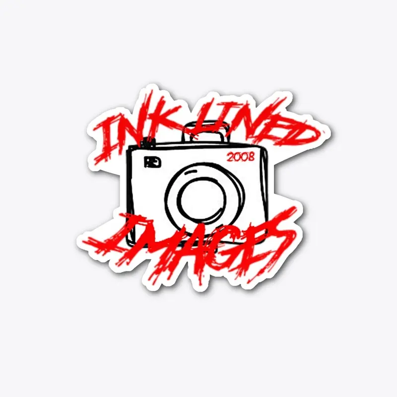 Ink Lined Images Die Cut Sticker